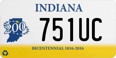 IN license plate 751UC
