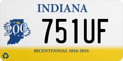 IN license plate 751UF