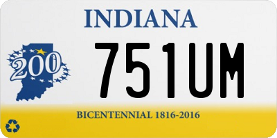 IN license plate 751UM