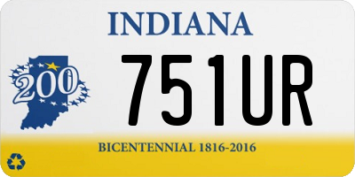 IN license plate 751UR