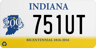 IN license plate 751UT