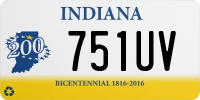 IN license plate 751UV