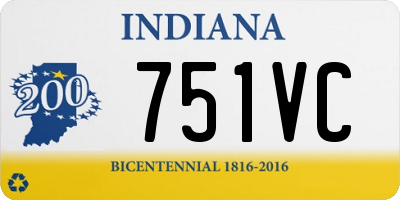 IN license plate 751VC