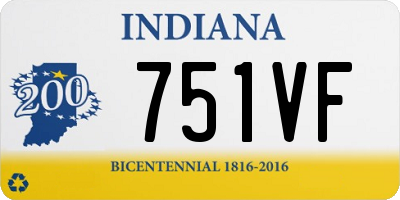 IN license plate 751VF