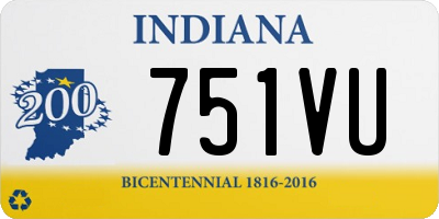 IN license plate 751VU