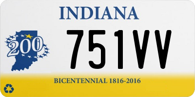 IN license plate 751VV