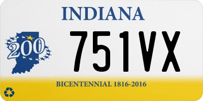 IN license plate 751VX