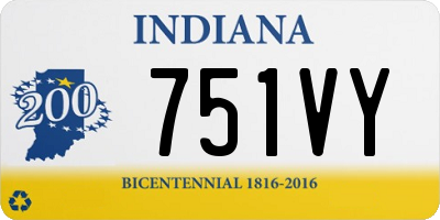 IN license plate 751VY