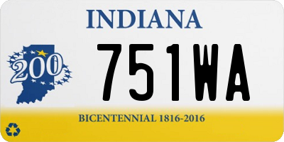 IN license plate 751WA