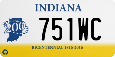 IN license plate 751WC