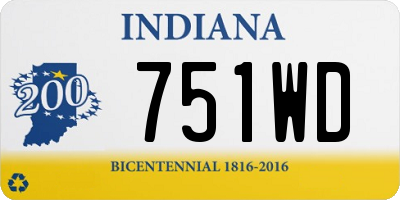 IN license plate 751WD