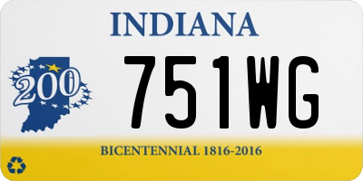 IN license plate 751WG