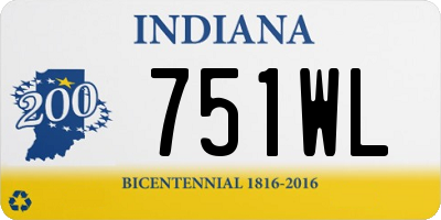 IN license plate 751WL