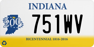 IN license plate 751WV