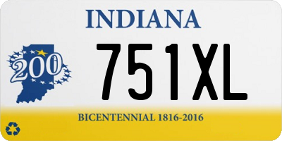 IN license plate 751XL