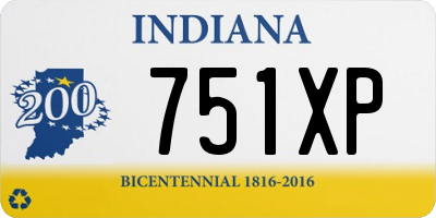 IN license plate 751XP