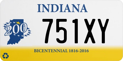 IN license plate 751XY