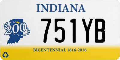 IN license plate 751YB