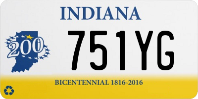 IN license plate 751YG