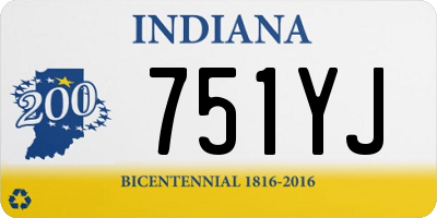 IN license plate 751YJ