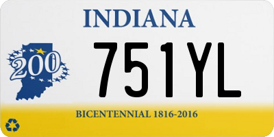 IN license plate 751YL