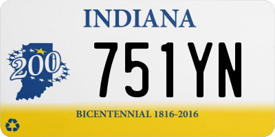IN license plate 751YN