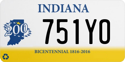 IN license plate 751YO