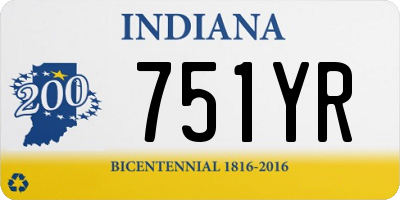 IN license plate 751YR