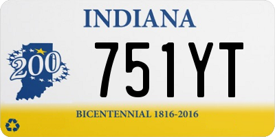 IN license plate 751YT