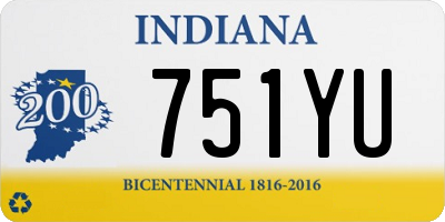 IN license plate 751YU