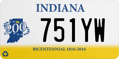 IN license plate 751YW