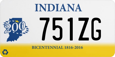 IN license plate 751ZG