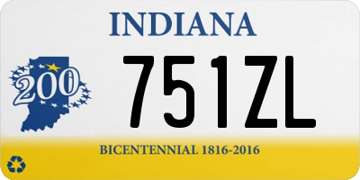 IN license plate 751ZL