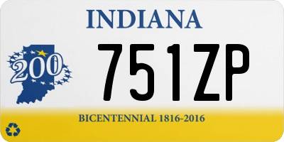 IN license plate 751ZP