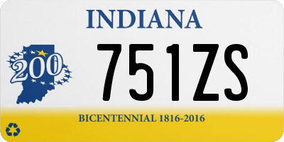 IN license plate 751ZS