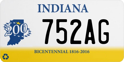 IN license plate 752AG