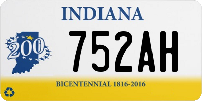 IN license plate 752AH