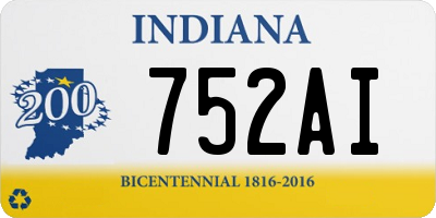 IN license plate 752AI