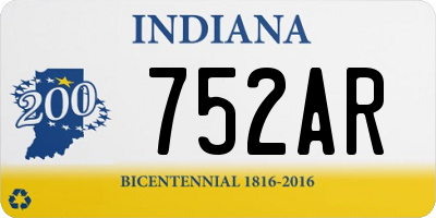 IN license plate 752AR