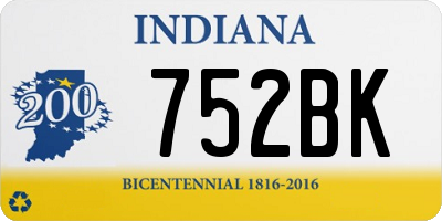 IN license plate 752BK