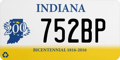 IN license plate 752BP