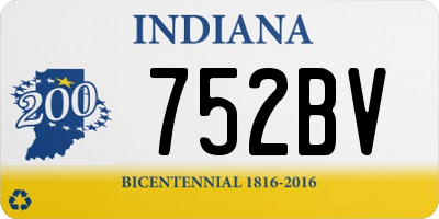 IN license plate 752BV