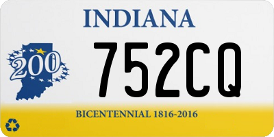 IN license plate 752CQ