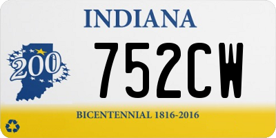 IN license plate 752CW