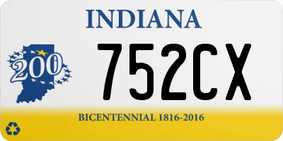 IN license plate 752CX