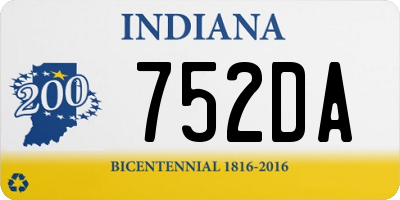 IN license plate 752DA