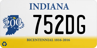 IN license plate 752DG