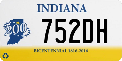 IN license plate 752DH