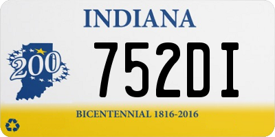 IN license plate 752DI