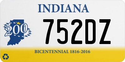 IN license plate 752DZ